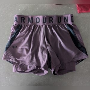 Under Armour Women's Plum Athletic Shorts - Small